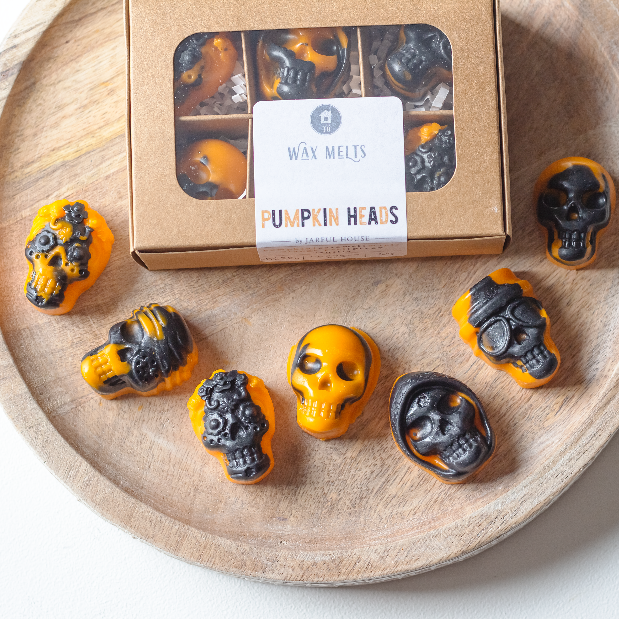 Pumpkin Heads Halloween Wax Melts | Fall Tarts Pack of 6 - Jarful House